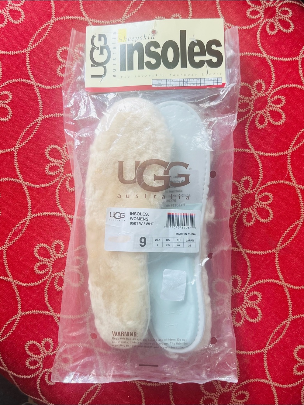 UGG Women’s Sheepskin Insoles in Natural and White